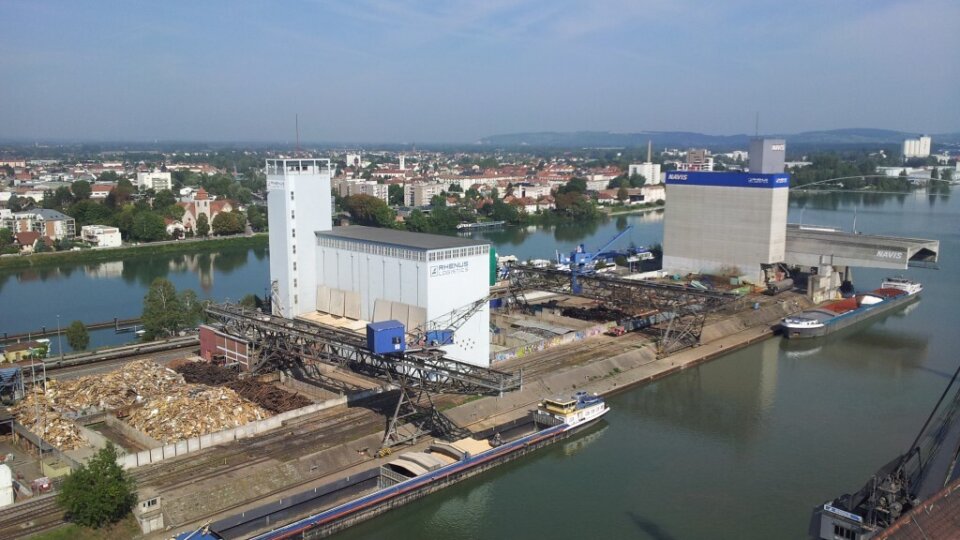 Sicht auf das Silo2 in Basel